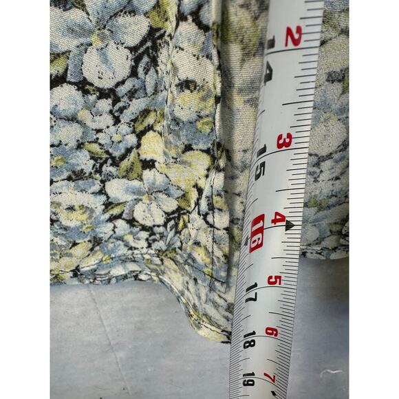 H&M 101255 Women Skirt Fairy Blue and White Side Zip Long Slit Coquette Size 10 - Picture 6 of 9